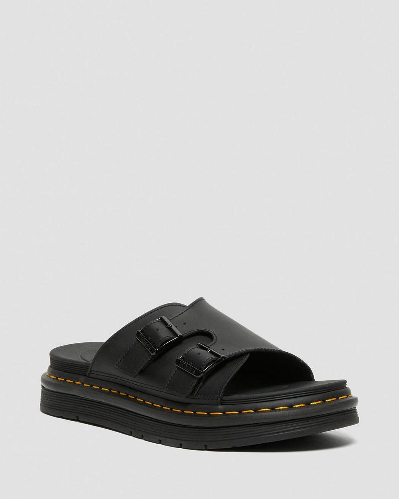 Sandalias Dr Martens Dax Men\'s Cuero Hombre Negros | MX 176LIS